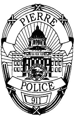 Pierre Police Badge Black And White 061219 