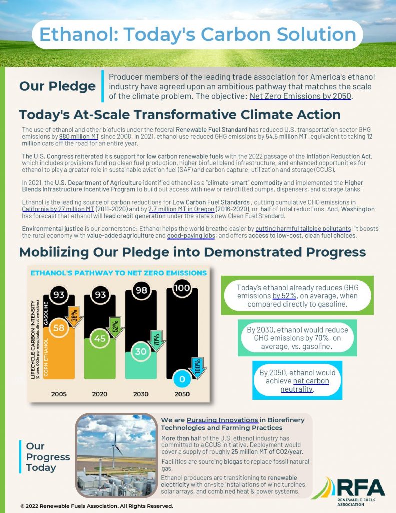 RFA Stresses Ethanol’s Low-carbon Benefits And Net-zero Future | DRGNews